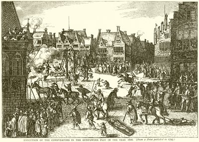 Execution of the Conspirators in the Gunpowder Plot in the Year 1606 by English School